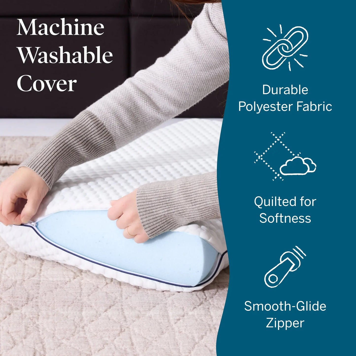 Ventilated Gel Memory Foam Pillow with Enhanced Breathability for Optimal Cooling Sleep Support