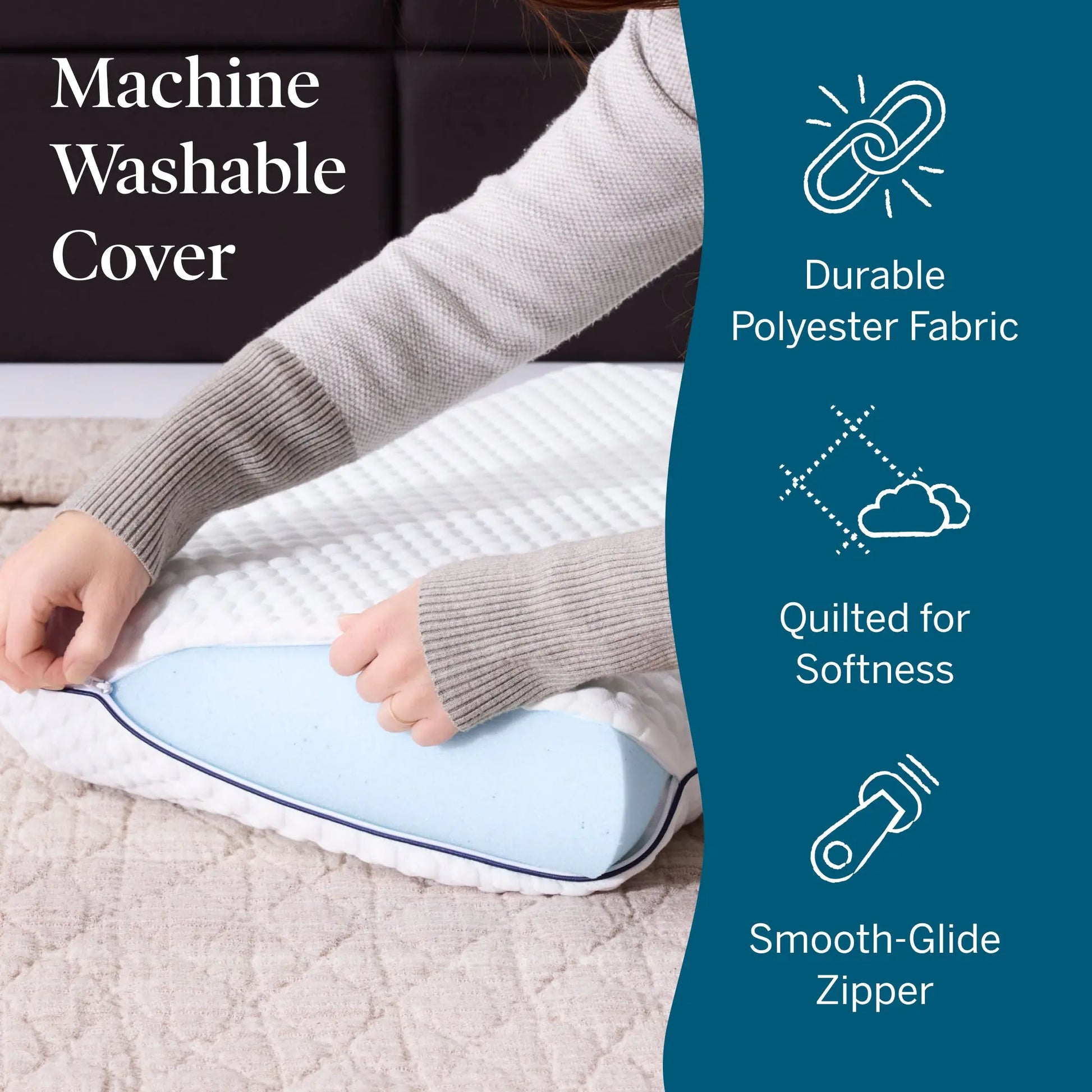 Ventilated Gel Memory Foam Pillow with Enhanced Breathability for Optimal Cooling Sleep Support