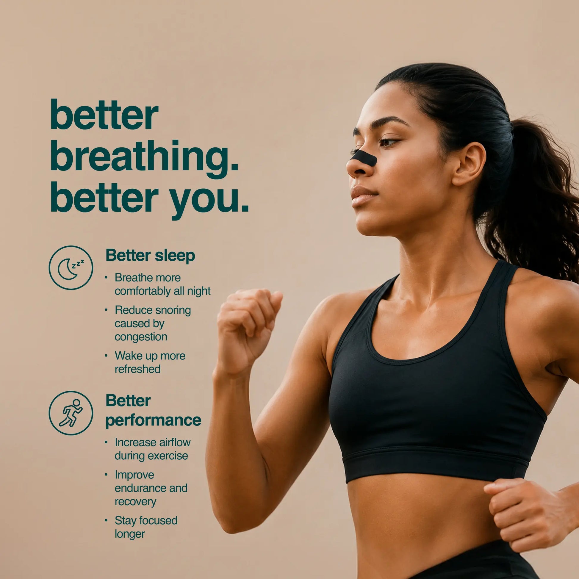 Sleep Karma Premium Bamboo Nasal Strips - Anti-Snoring Nasal Dilators for Enhanced Breathing and Improved Sleep Quality