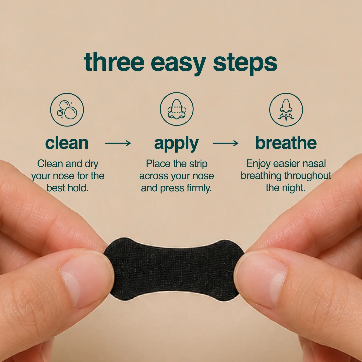 Sleep Karma Premium Bamboo Nasal Strips - Anti-Snoring Nasal Dilators for Enhanced Breathing and Improved Sleep Quality